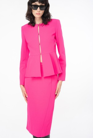 BEETROOT Pinko Elegant crepe blazer with belt | FMYHY25135