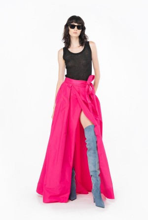 BEETROOT Pinko Taffeta maxi-skirt | BMYSO70451