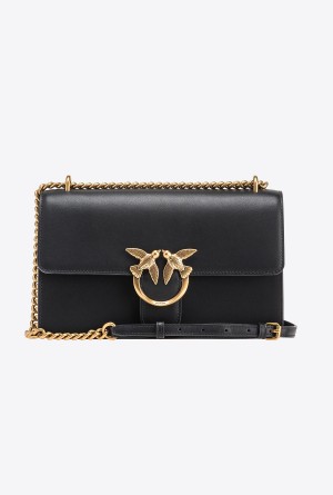 BLACK-ANTIQUE GOLD Pinko Classic Love Bag One Simply | LMYSX99321
