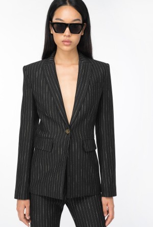 BLACK/BEIGE Pinko Pinstriped blazer | MYZDE95397