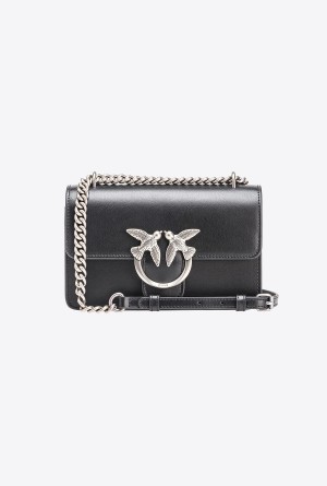 BLACK-OLD SILVER Pinko Mini Love Bag One Simply | MYCIF25981
