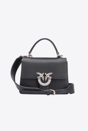 BLACK-OLD SILVER Pinko Mini Love Bag One Top Handle Light Jewel | MYNZX49793