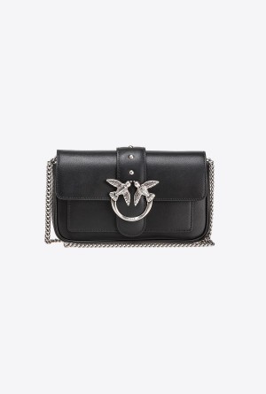 BLACK-OLD SILVER Pinko Pocket Love Bag One Simply | BMYSO32327
