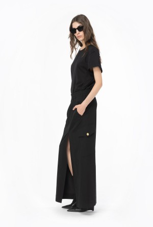 BLACK/WHITE Pinko Staff T-shirt | MYQCS93903