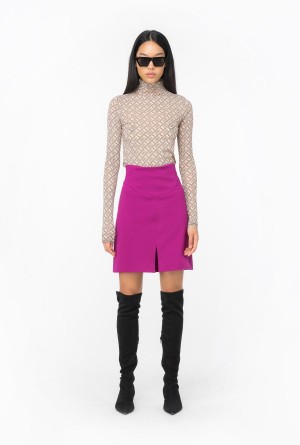 BOUGAINVILLEA PURPLE Pinko Full Milano mini skirt | QMYUV50837