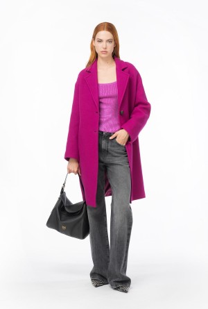 BOUGAINVILLEA PURPLE Pinko Single-breasted cloth coat | TMYWZ32836