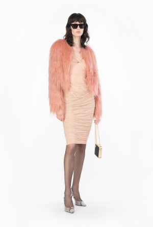 CAMEO PINK Pinko Calf-length lace dress | YMYVQ93023
