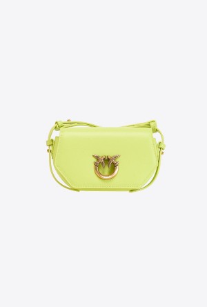 CITRON YELLOW-ANTIQUE GOLD Pinko Baby Love Bag Click Hexagon Simply | MYEGJ55251