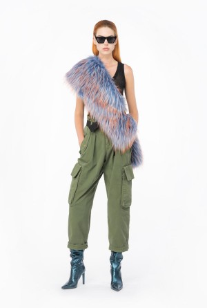 CYPRESS GREEN Pinko Oversized cargo trousers | DMYVO95254