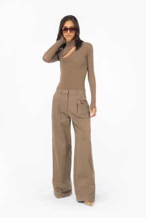 DARK EARTH Pinko Cashmere-blend sweater with cut-out | MYNZX45459