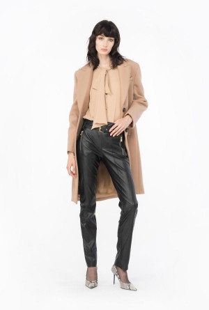 DESERT PINK Pinko Crepe de Chine blouse with sash | UMYND53123