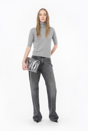 DRIZZLE GREY Pinko Cashmere-blend high-neck sweater | UMYTG68139