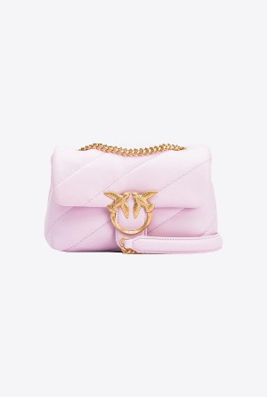 FESTIVAL BLOOM-BRUSHED GOLD Pinko Galleria Mini Love Bag Puff | AMYDF75167