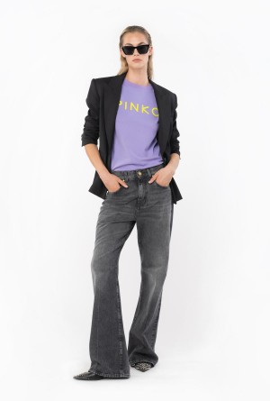 KASHMIR PURPLE Pinko PINKO-print T-shirt | MYJVR77747