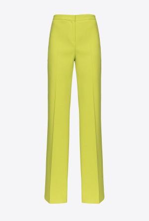 LIME YELLOW Pinko Flared stretch trousers | AMYDF79496