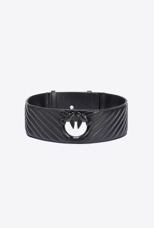 LIMO BLACK BLOCK COLOUR Pinko Chevron nappa high-waist belt | YMYGT64009