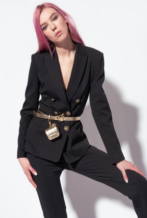 LIMO BLACK Pinko Blazer with jewel buttons | AMYDF11810