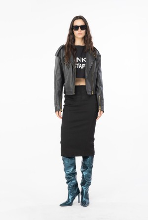 LIMO BLACK Pinko Calf-length jegging-effect bustier skirt | LMYSX84774
