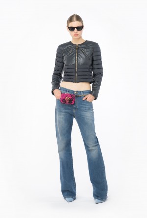LIMO BLACK Pinko Dual-fabric jacket | MYCIF74807