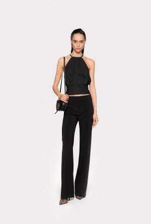 LIMO BLACK Pinko Flared stretch trousers | TMYWZ67047