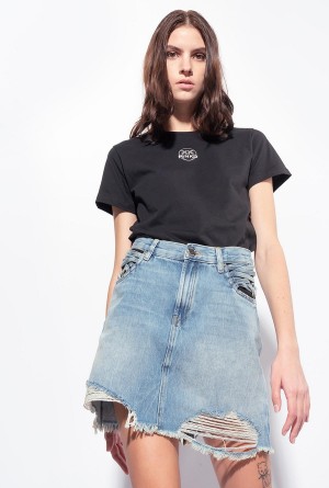 LIMO BLACK Pinko Logo-print T-shirt | TMYPQ33910