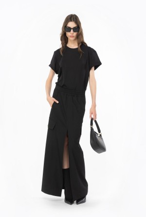 LIMO BLACK Pinko Long cargo-style skirt | MYEGJ94437