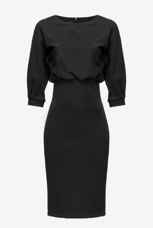 LIMO BLACK Pinko Midi dress with sheath skirt | PMYQX97370