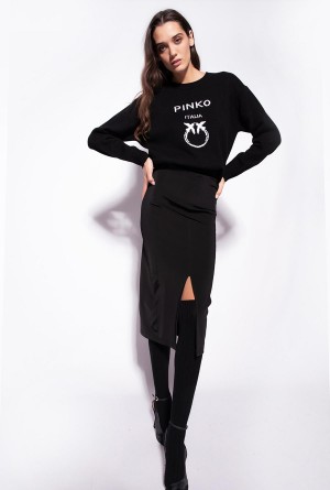 LIMO BLACK Pinko Midi skirt with slit | GMYUC66296