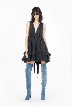 LIMO BLACK Pinko Mini taffeta dress | MYZPD30144