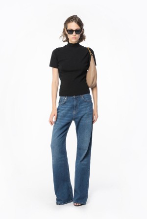 LIMO BLACK Pinko Ribbed wool and cashmere sweater | DMYKV76674
