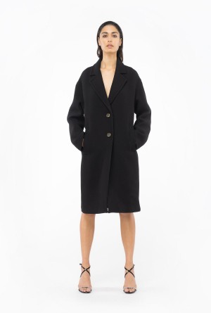 LIMO BLACK Pinko Single-breasted cloth coat | BMYSD27993