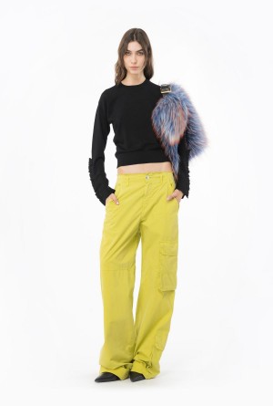 LIMO BLACK Pinko Wool pullover with ruching | MYJVR57407