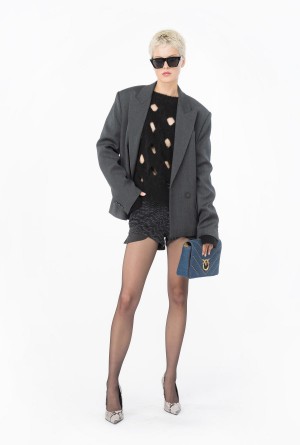 LIMO BLACK Pinko Wool-blend sweater with openwork | SMYNY21256
