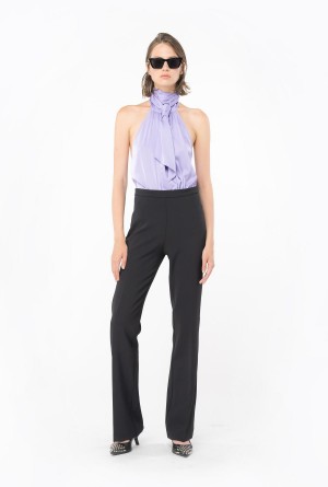 LISIANTHUS LILAC Pinko Halterneck top in light satin | XMYGW24641