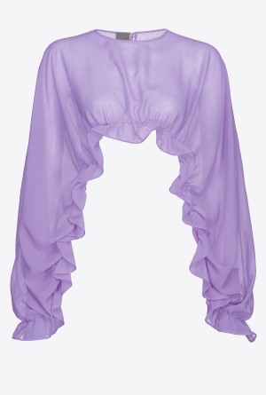 LISIANTHUS LILAC Pinko Ruffled shrug | TMYPQ55071