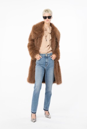 MEDIUM/LIGHT VINTAGE WASH Pinko Slim-fit vintage denim jeans | BMYSD72030