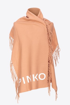 MOCHA MOUSSE Pinko Scarf with fringing | GMYEC63271