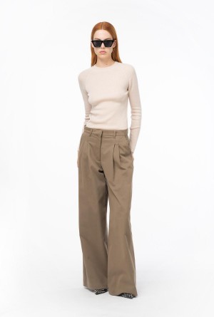 MORNING MAUVE Pinko Long-sleeved rib-knit top | MYXBR55779