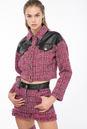 MULTICOLOUR - FUCHSIA/BLACK Pinko Tweed shorts | MMYHR75647