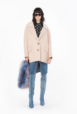 NUDE - BABY Pinko Double-layered woollen cloth pea coat | QMYUV35708