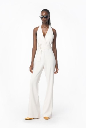 PASTEL PARCHMENT Pinko Jumpsuit with contrasting bow | XMYGW92854