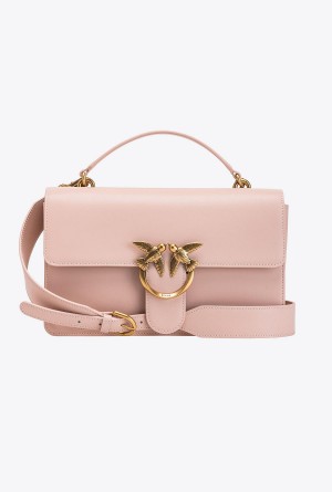PINK/DUSTY PINK-ANTIQUE GOLD Pinko Classic Love Bag One Light | GMYUC44998
