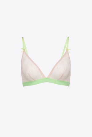 PINK/GREEN Pinko Lace triangle bra | EMYHC10955