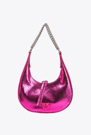 PINKO PINK-OLD SILVER Pinko Mini Brioche Bag Hobo | MYXBR68187