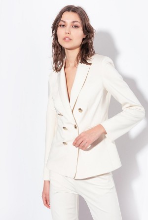 PINK SMOKE WHITE Pinko Blazer with jewel buttons | MYCVG53099