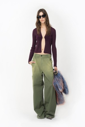 POTENT PURPLE Pinko Ribbed knit open cardigan | LMYTR28240