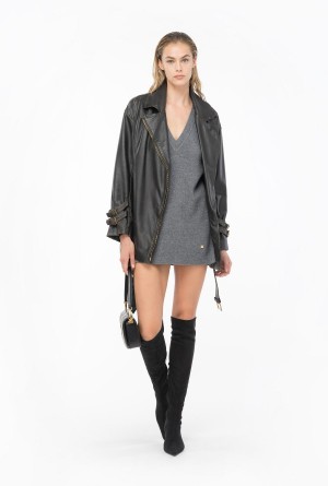 ROCK GREY Pinko Sleeveless fine cashmere sweater | ZMYNQ16791