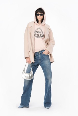 ROSY CLOUD Pinko Hoodie with Vintage Frame print | MMYHR18202