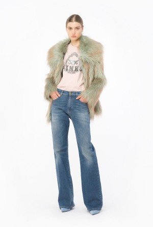 ROSY CLOUD Pinko Vintage Frame-print T-shirt | AMYWC36306