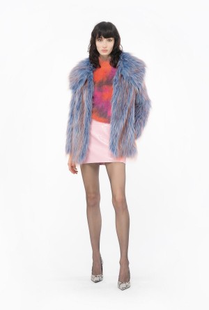 SEA PINK Pinko Crocodile-print mini skirt | MYEGJ49650